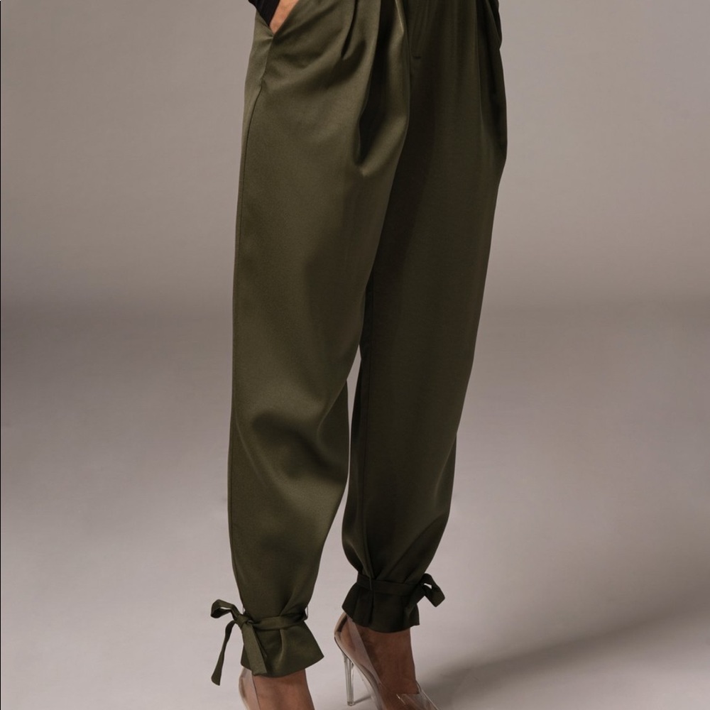 JLUXLABEL Camille Woven Pants-Taupe, Size Large BNWT